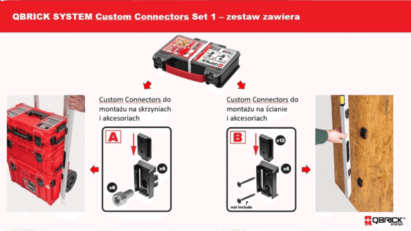 Organizer z zestawem konektorów Qbrick System Custom Connectors SET 1 - obrazek 11