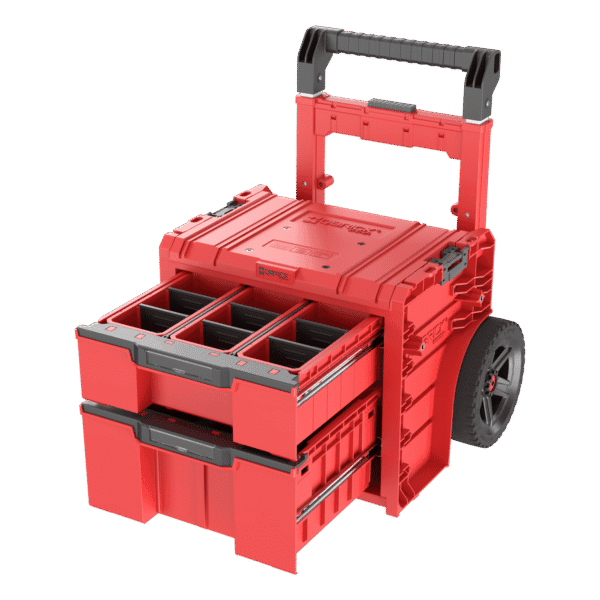 Mobilna skrzynka z szufladami Qbrick System PRO Cart 2.0 Plus Drawer 2 RED Ultra HD - obrazek 3