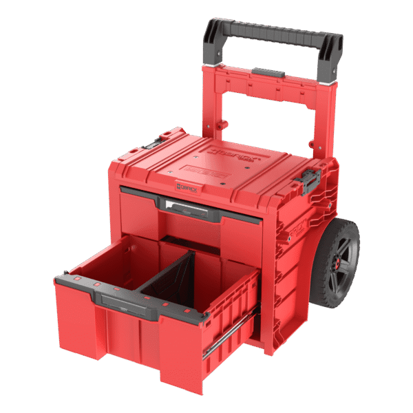 Mobilna skrzynka z szufladami Qbrick System PRO Cart 2.0 Plus Drawer 2 RED Ultra HD - obrazek 2