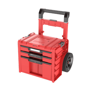 Mobilna skrzynka z szufladami Qbrick System PRO Cart 2.0 Plus Drawer 3 RED Ultra HD