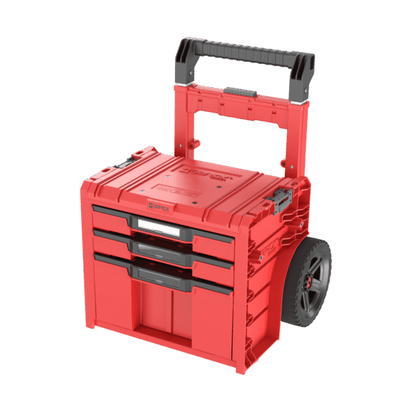 Mobilna skrzynka z szufladami Qbrick System PRO Cart 2.0 Plus Drawer 3 RED Ultra HD