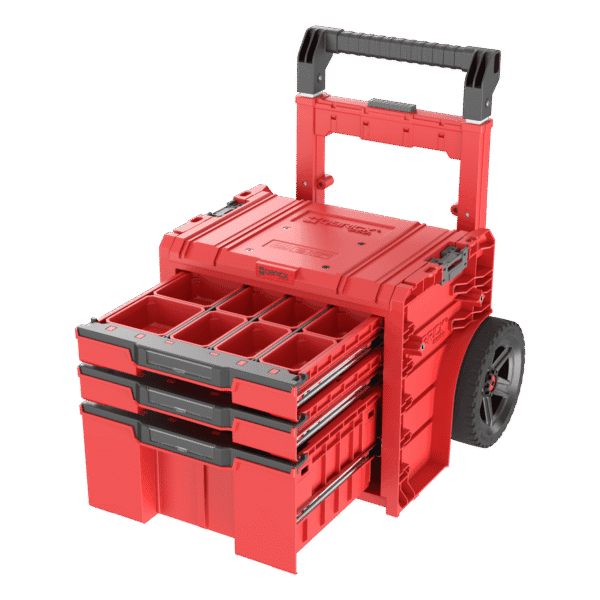 Mobilna skrzynka z szufladami Qbrick System PRO Cart 2.0 Plus Drawer 3 RED Ultra HD - obrazek 4