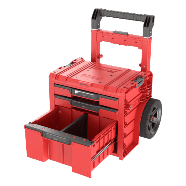 Mobilna skrzynka z szufladami Qbrick System PRO Cart 2.0 Plus Drawer 3 RED Ultra HD - obrazek 2
