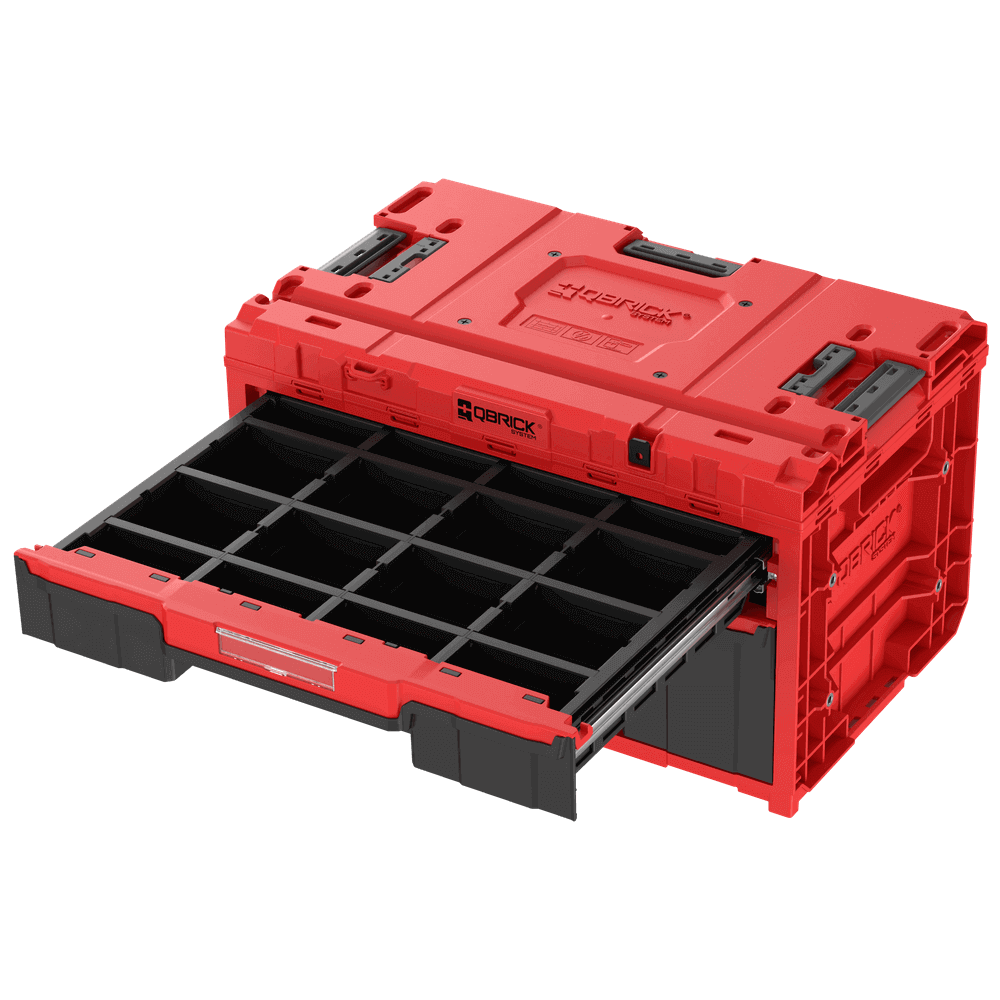 Skrzynia narzędziowa Qbrick System ONE Drawer 2 PLUS Toolbox 2.0 RED Ultra HD - obrazek 2