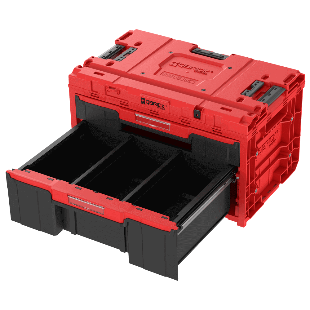 Skrzynia narzędziowa Qbrick System ONE Drawer 2 PLUS Toolbox 2.0 RED Ultra HD - obrazek 3